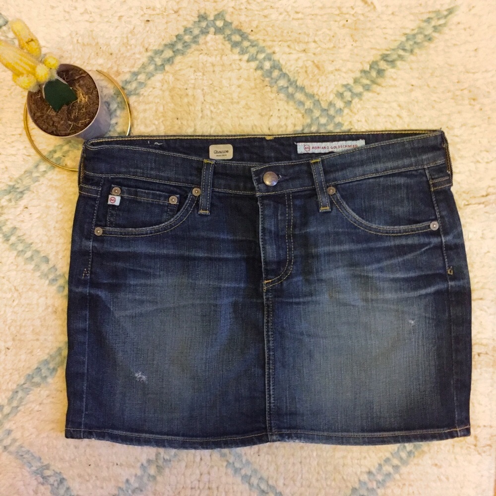 Adriano Goldshmeid Jean Mini Skirt